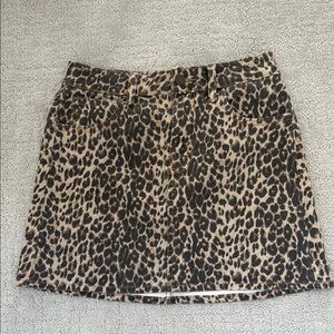 Leopard Print Mini Skirt